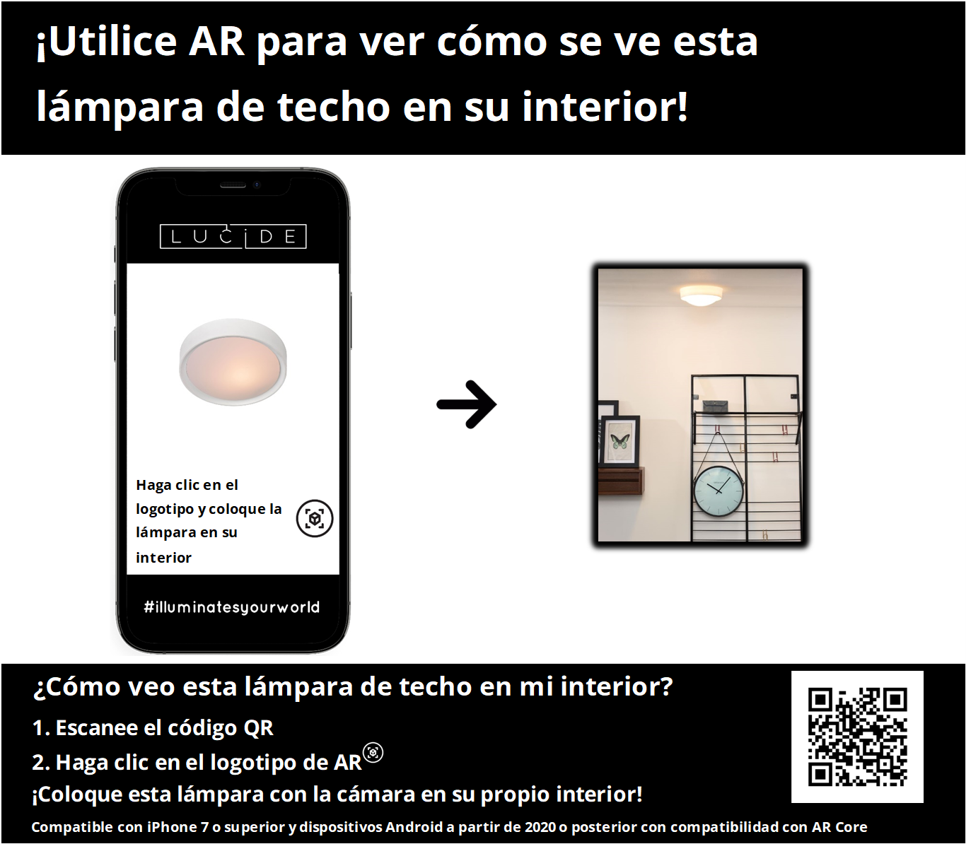 Plafonnière Lex | Ø 25 cm | Wit