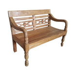 Tuinbank Station Kasar | Naturel Teakhout