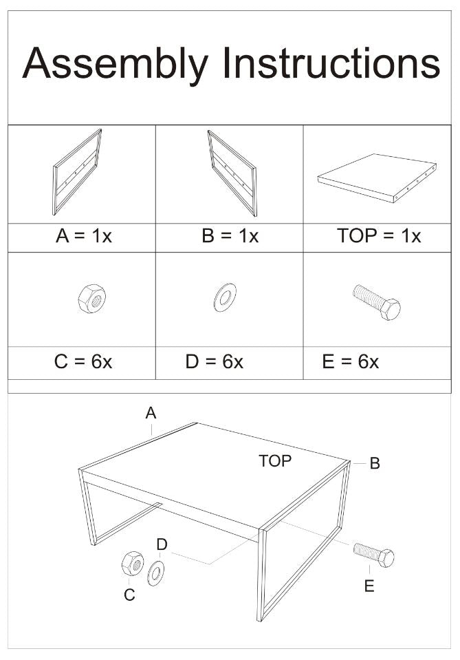 Salontafel Nairobi mangohout 110 x 60 cm, infographic