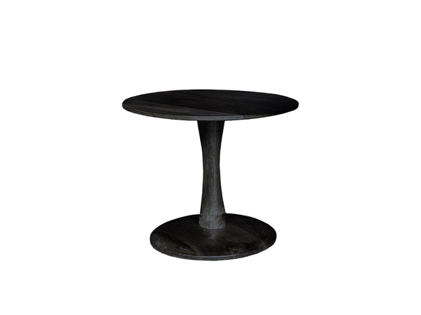 Salontafel Brix Vivian | Rond | Zwart Mangohout — Vooraanzicht - witfoto