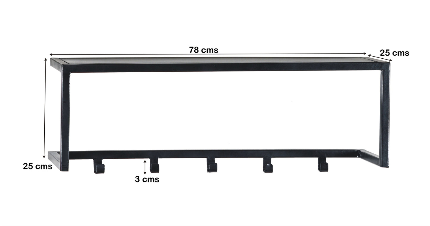 Kapstok Brix | Zwart Mangohout