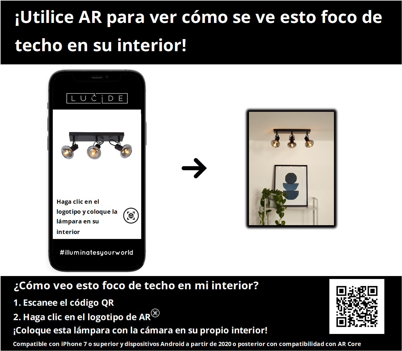 Plafondspot Madee | 3-Lichts | Zwart Metaal