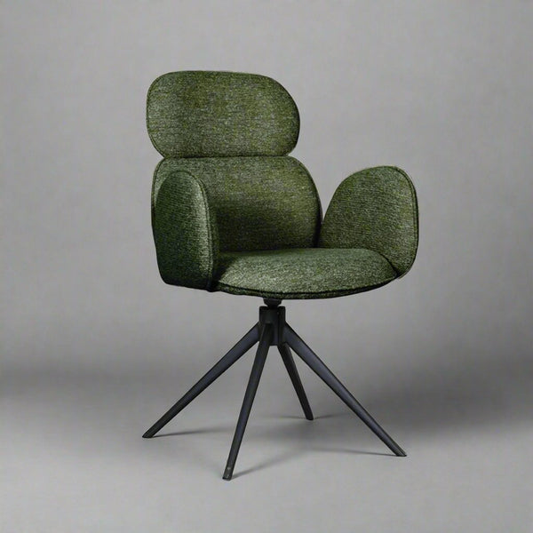 Eetkamerstoel Vidar | Groen Bouclé