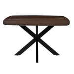 Eettafel Blake bruin mangohout, vooraanzicht op witte achtergrond