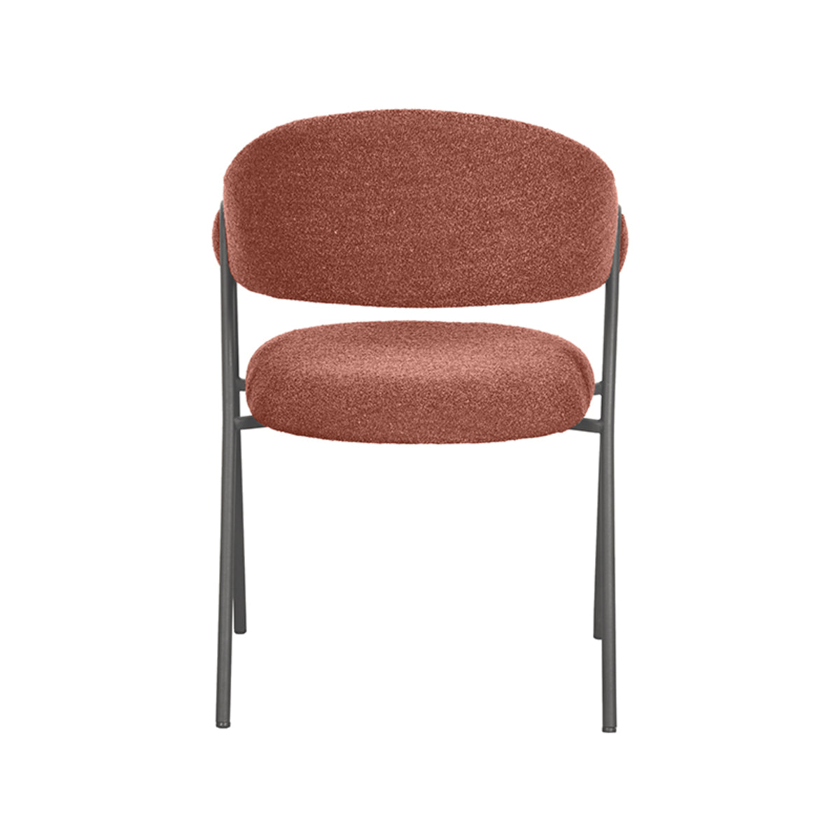 Eetkamerstoel Lowen | Bruin Bouclé