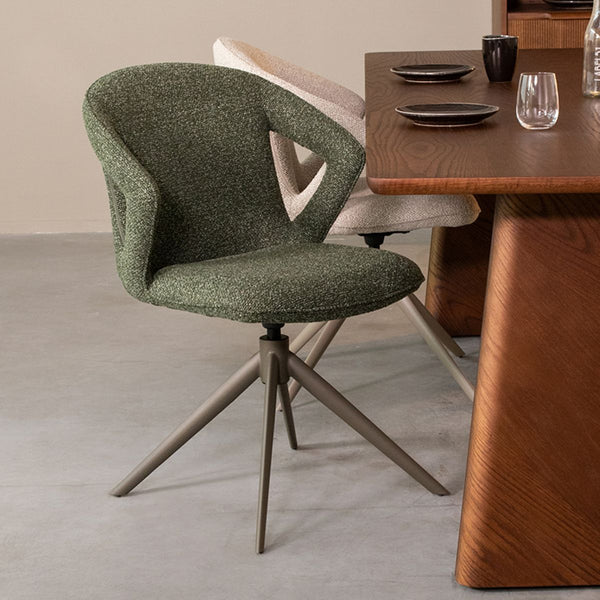 Eetkamerstoel Zurich | Groen Bouclé