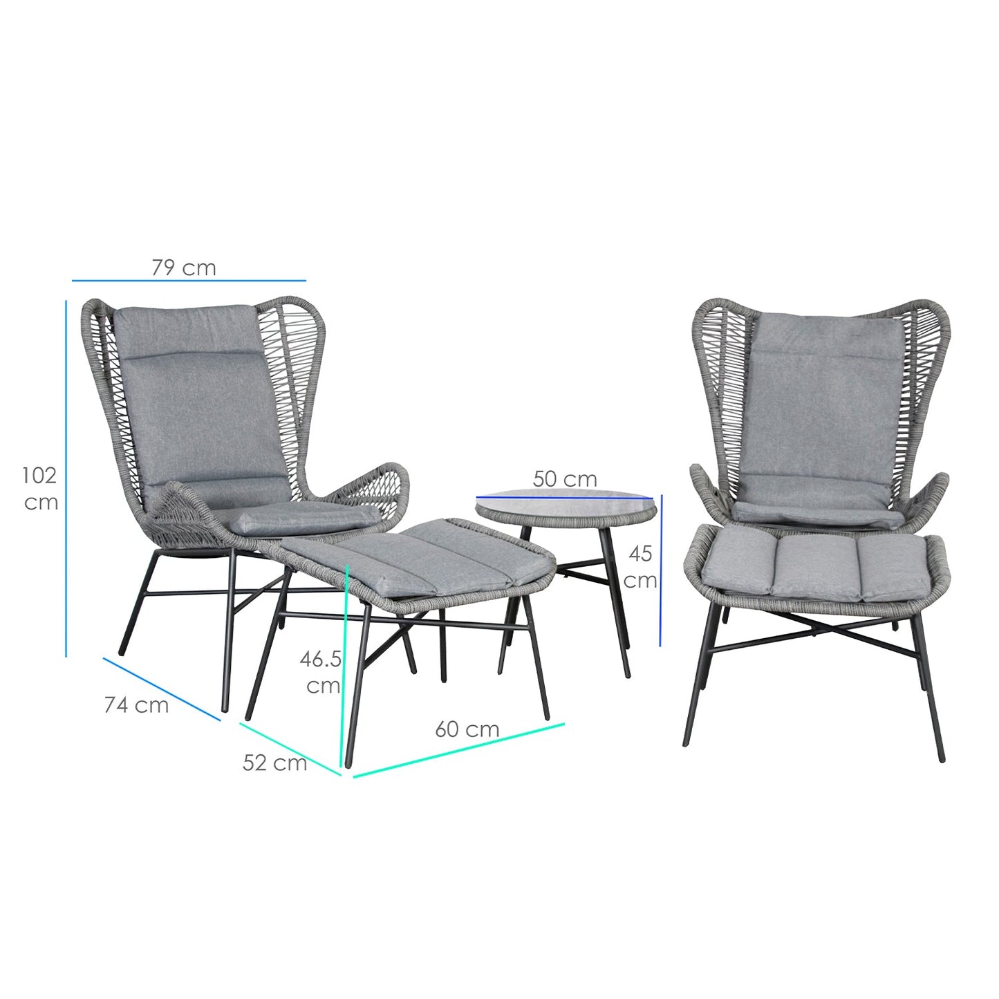 Loungeset Milan | Grijs