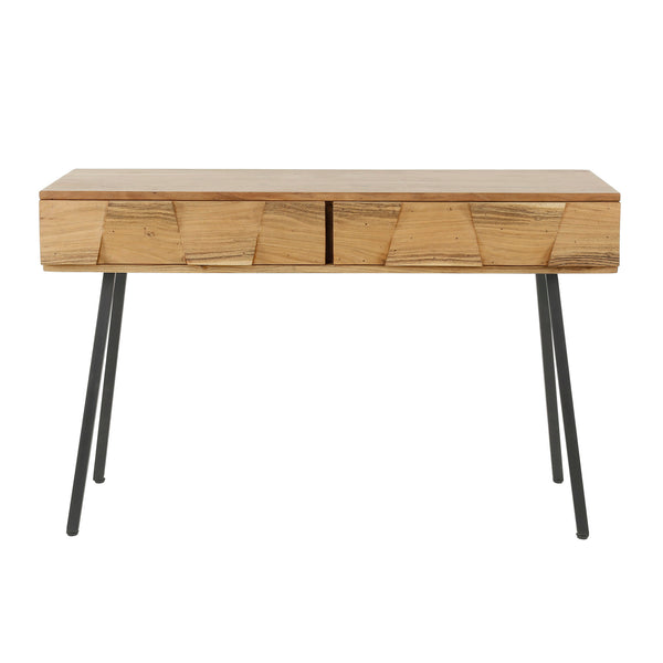 Sidetable Demn naturel acaciahout, vooraanzicht op witte achtergrond