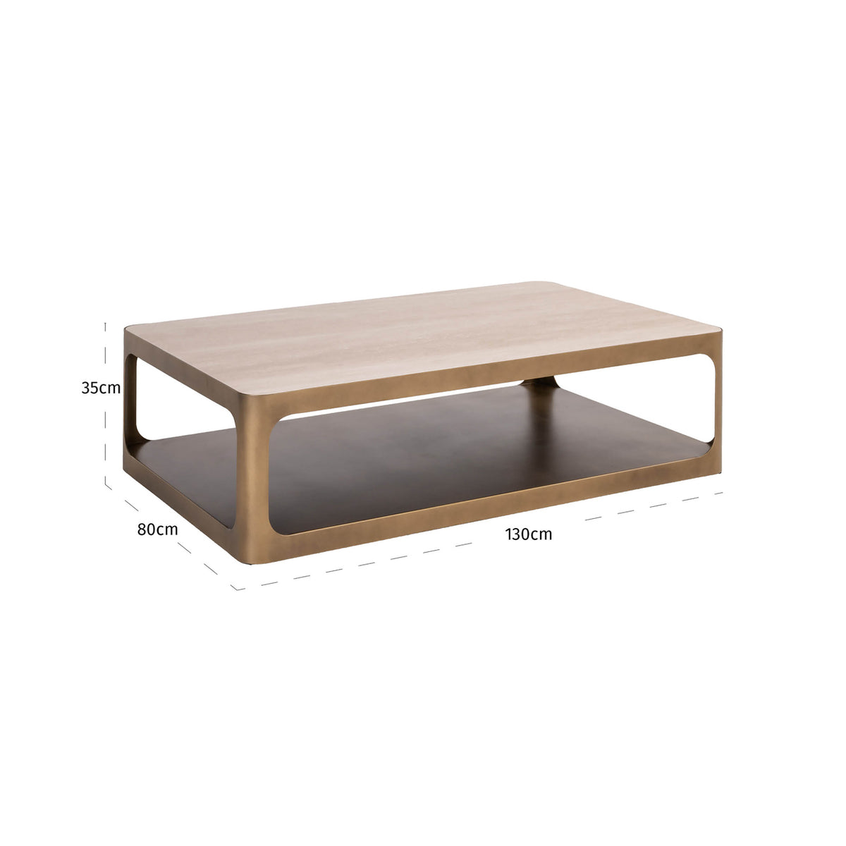 Salontafel Claridge beige metaal