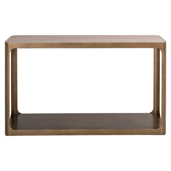 Sidetable Claridge beige ijzer, vooraanzicht op witte achtergrond