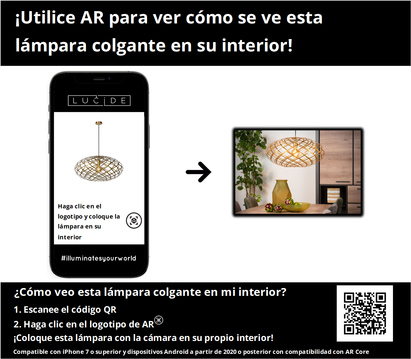 Hanglamp Wolfram | Ø 12,5 cm | Goud