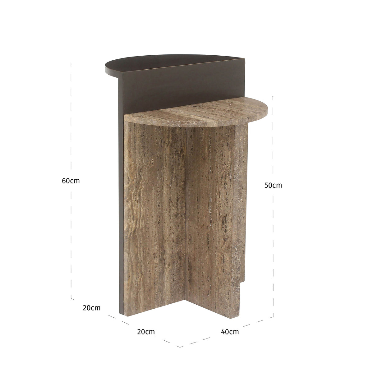 Bijzettafel Russo bruin mdf