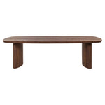 Eettafel Baldwin bruin mangohout 230 cm, vooraanzicht op witte achtergrond