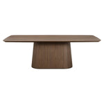 Eettafel Windsor walnoot mdf 230 cm, vooraanzicht op witte achtergrond