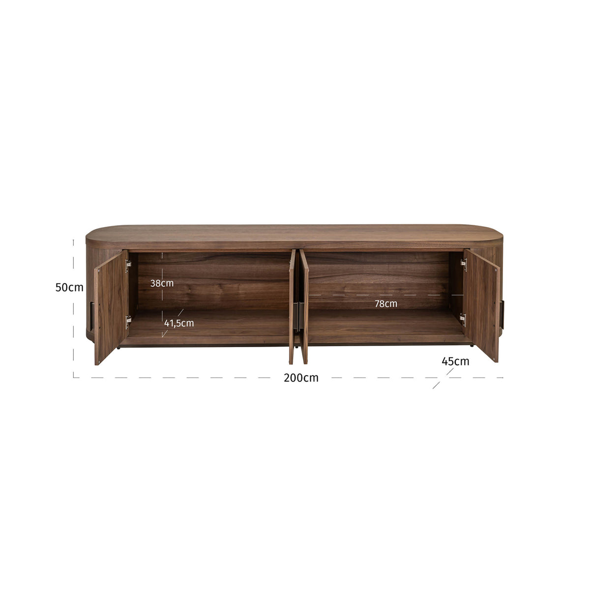 TV-meubel Windsor walnoot mdf