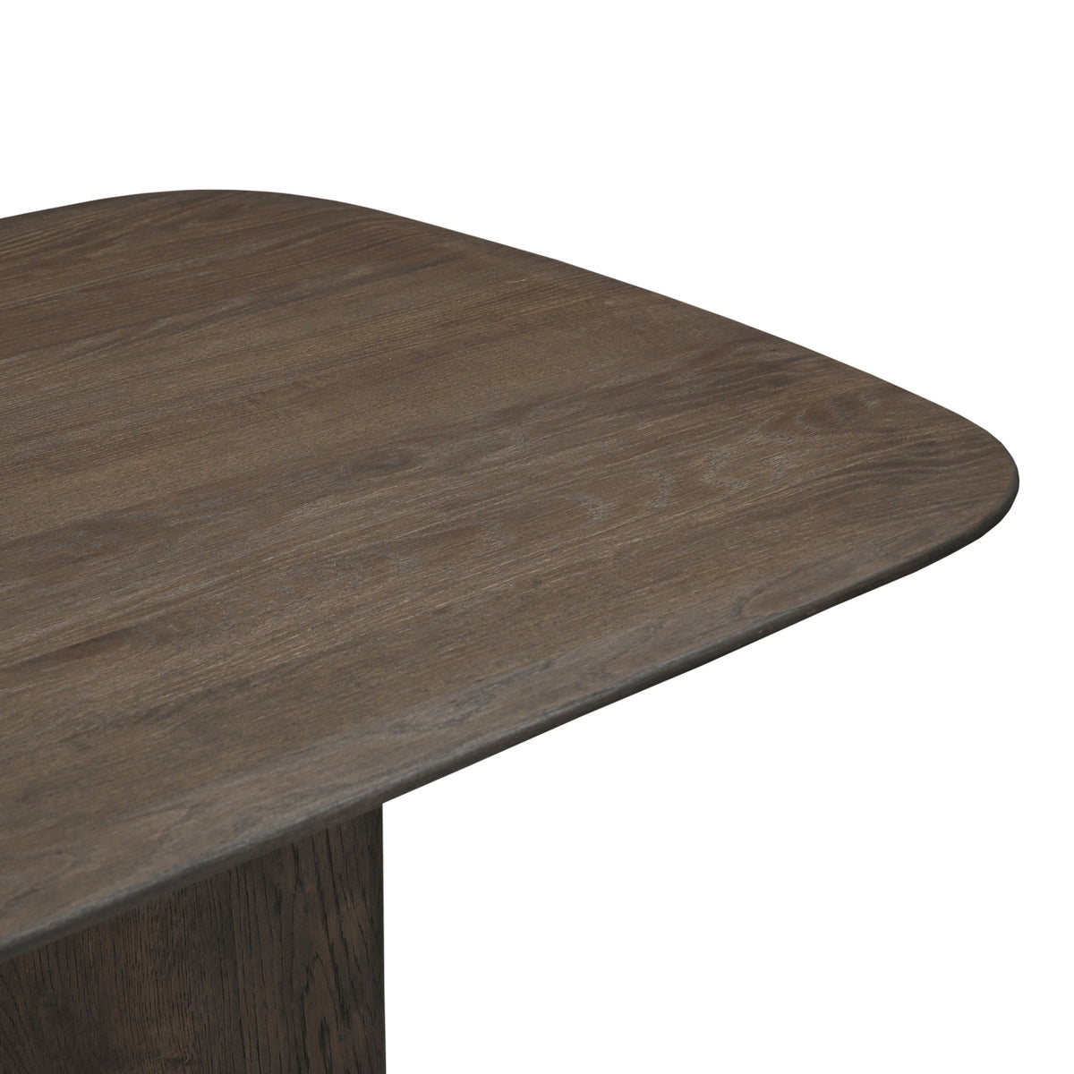 Eettafel Castello donkergrijs eikenhout, detail van het materiaal
