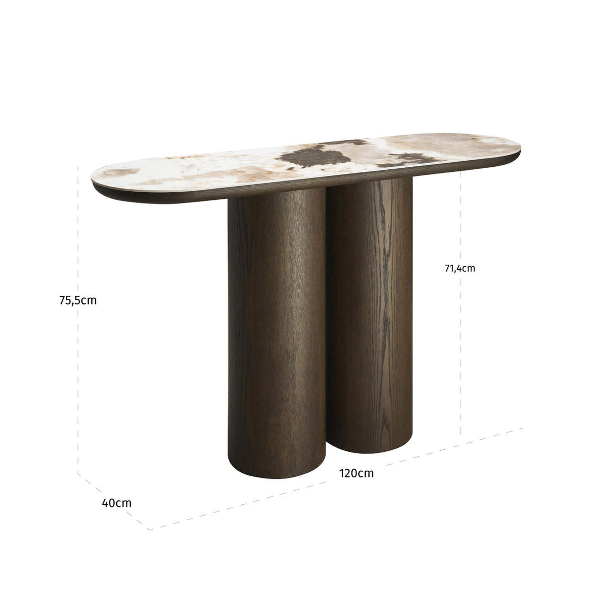 Sidetable Langford bruin mdf