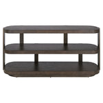 Sidetable Ellington bruin mdf, vooraanzicht op witte achtergrond