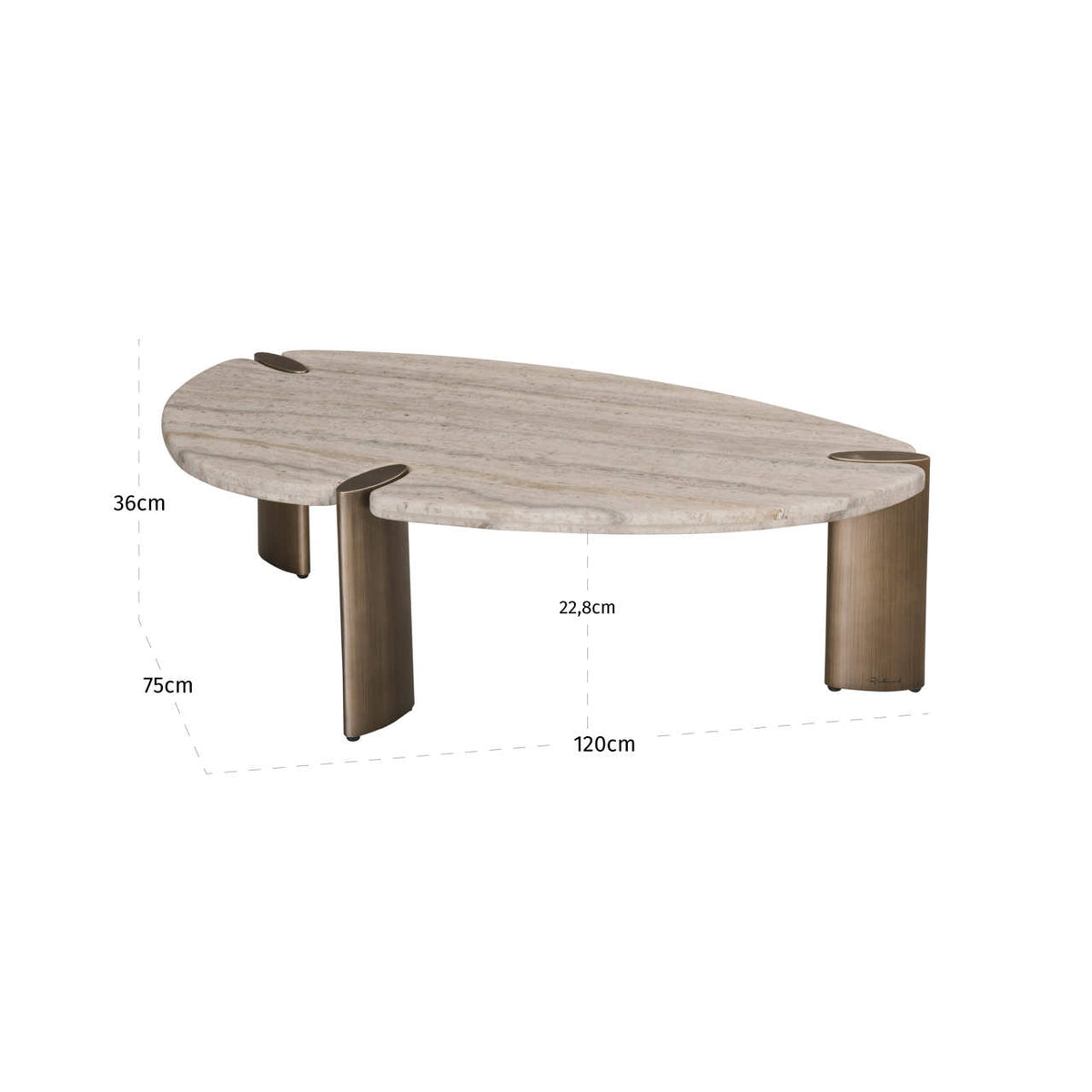 Salontafel Arcadia grijs ijzer