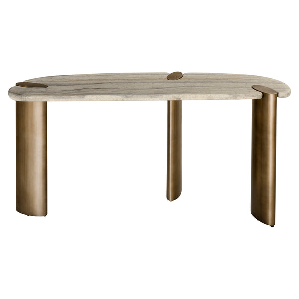 Sidetable Arcadia grijs ijzer, vooraanzicht op witte achtergrond