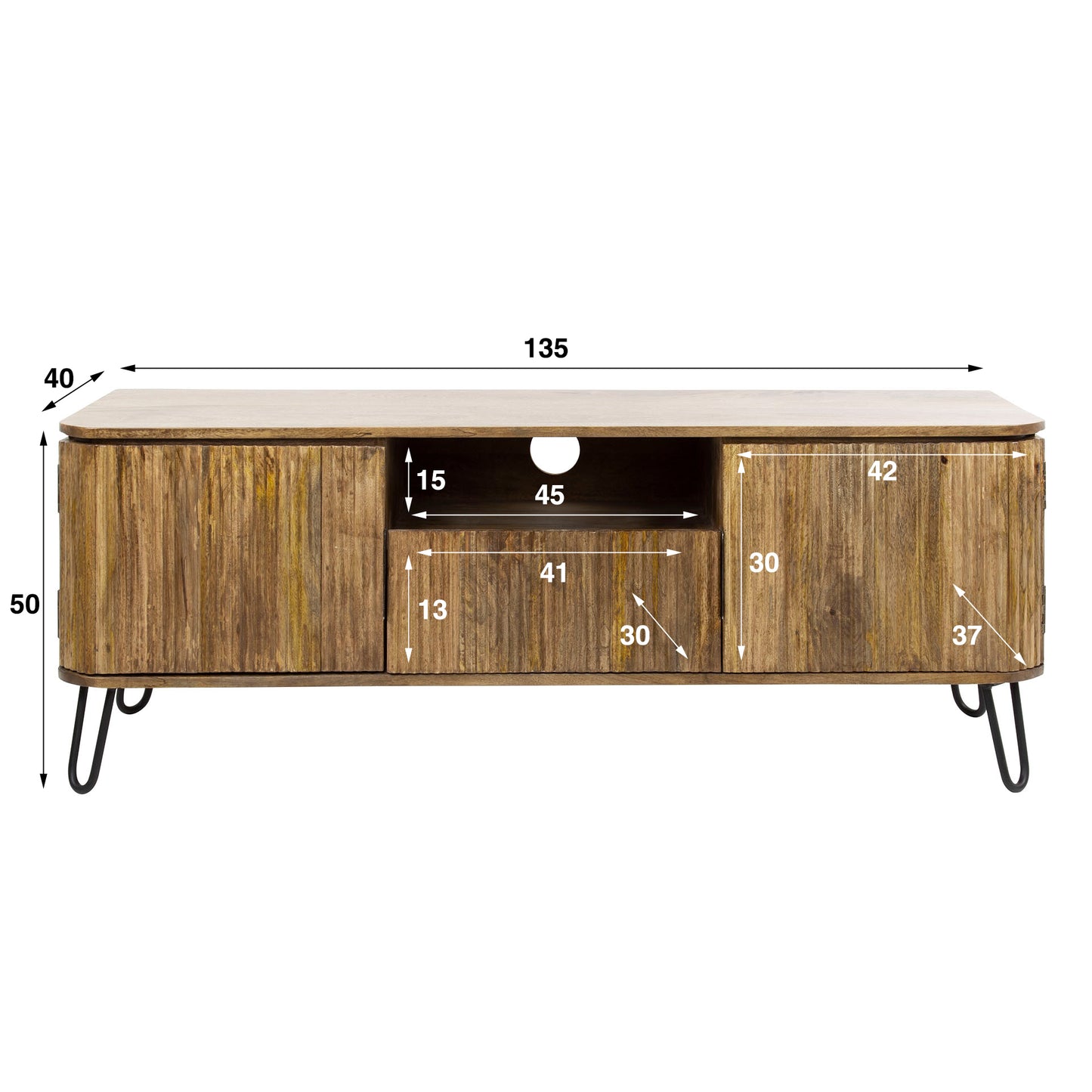 TV-meubel Wave | Mangohout