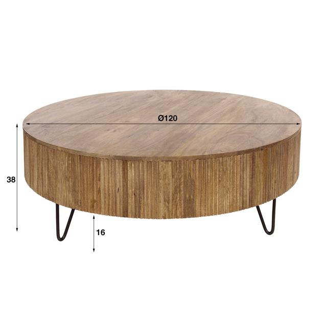 Salontafel Wave | Mangohout Naturel
