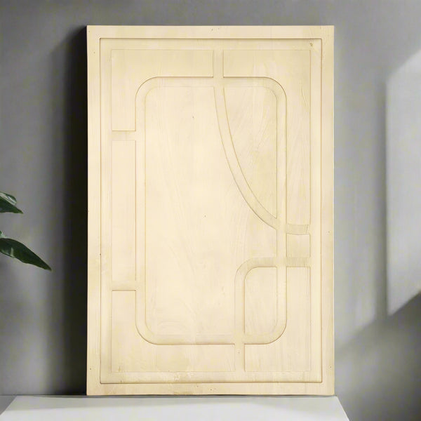 Wand decoratie Sylvia | Naturel Mangohout