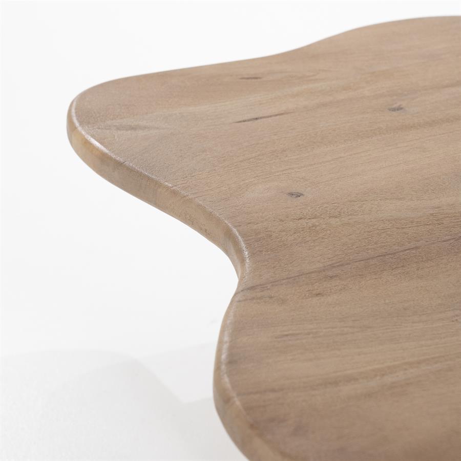 Salontafel Fall naturel mangohout, detail van het materiaal