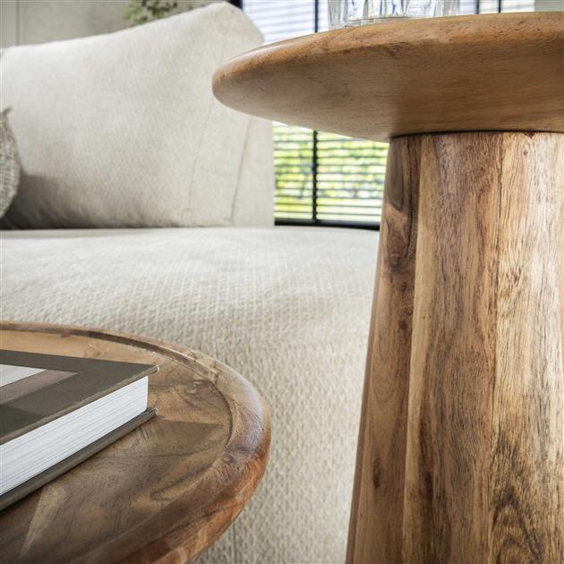 Bijzettafel Cone Set Van 2 | Acaciahout Naturel