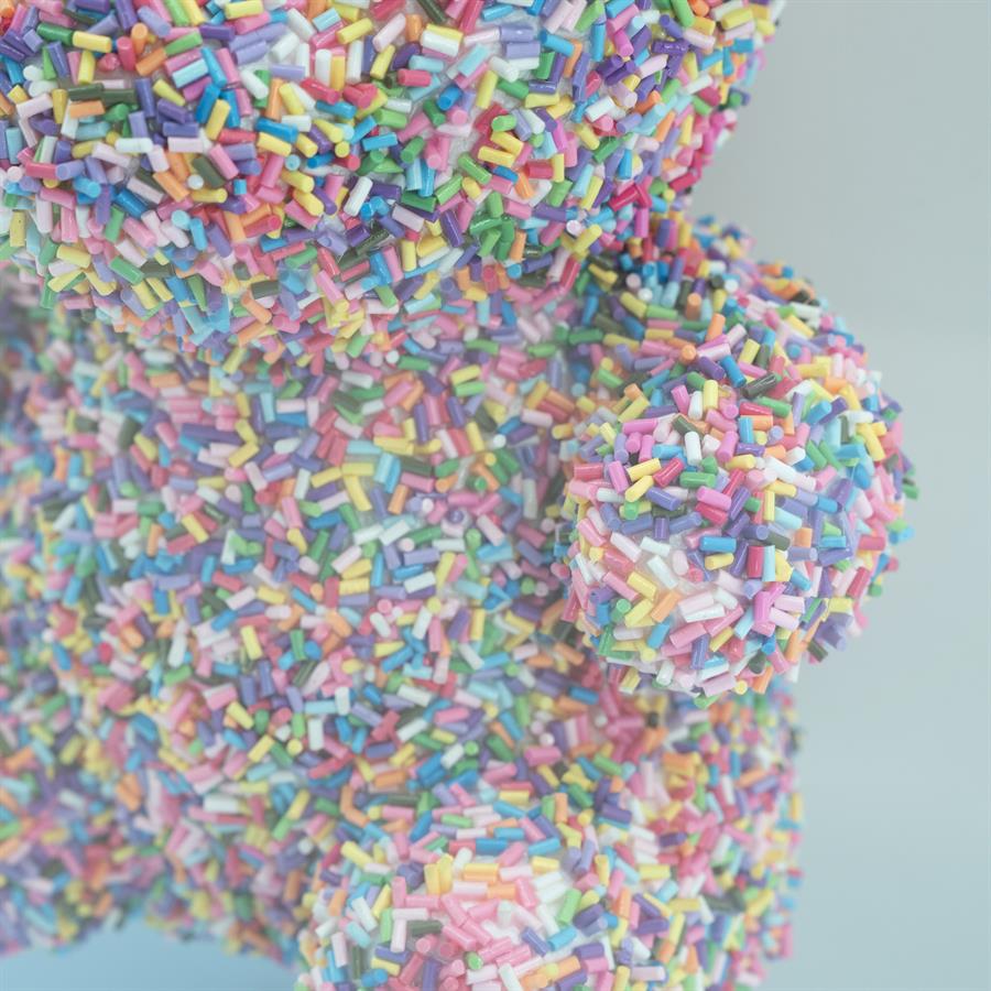 Wand decoratie Teddy | Blauw Acryl, Rubber & Foam