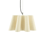 Hanglamp Livera naturel papier & ijzer, vooraanzicht op witte achtergrond
