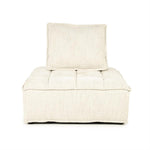 Fauteuil Hive beige stof, vooraanzicht op witte achtergrond