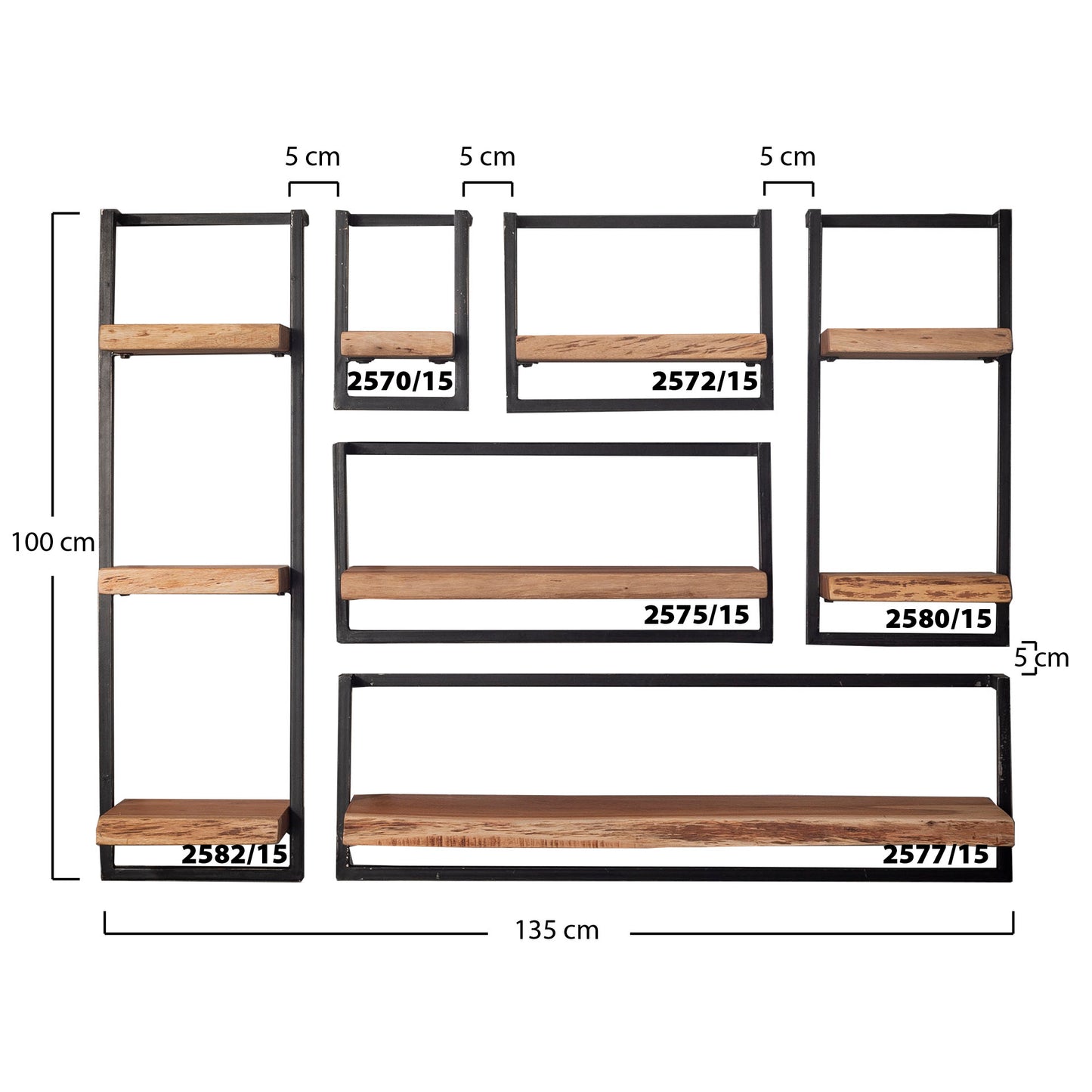 Wandplank Edge 65 | Massief Acacia Naturel