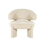 Fauteuil Phanti beige, vooraanzicht op witte achtergrond