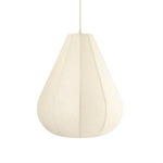 Hanglamp Oto 2 wit papier, vooraanzicht op witte achtergrond