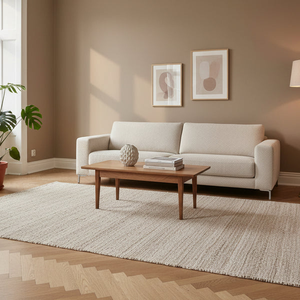 Vloerkleed Canyon | Beige Jute, Wol & Katoen