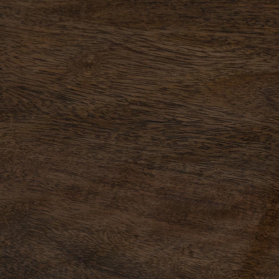 Salontafel Glossia bruin mangohout, detail van het materiaal