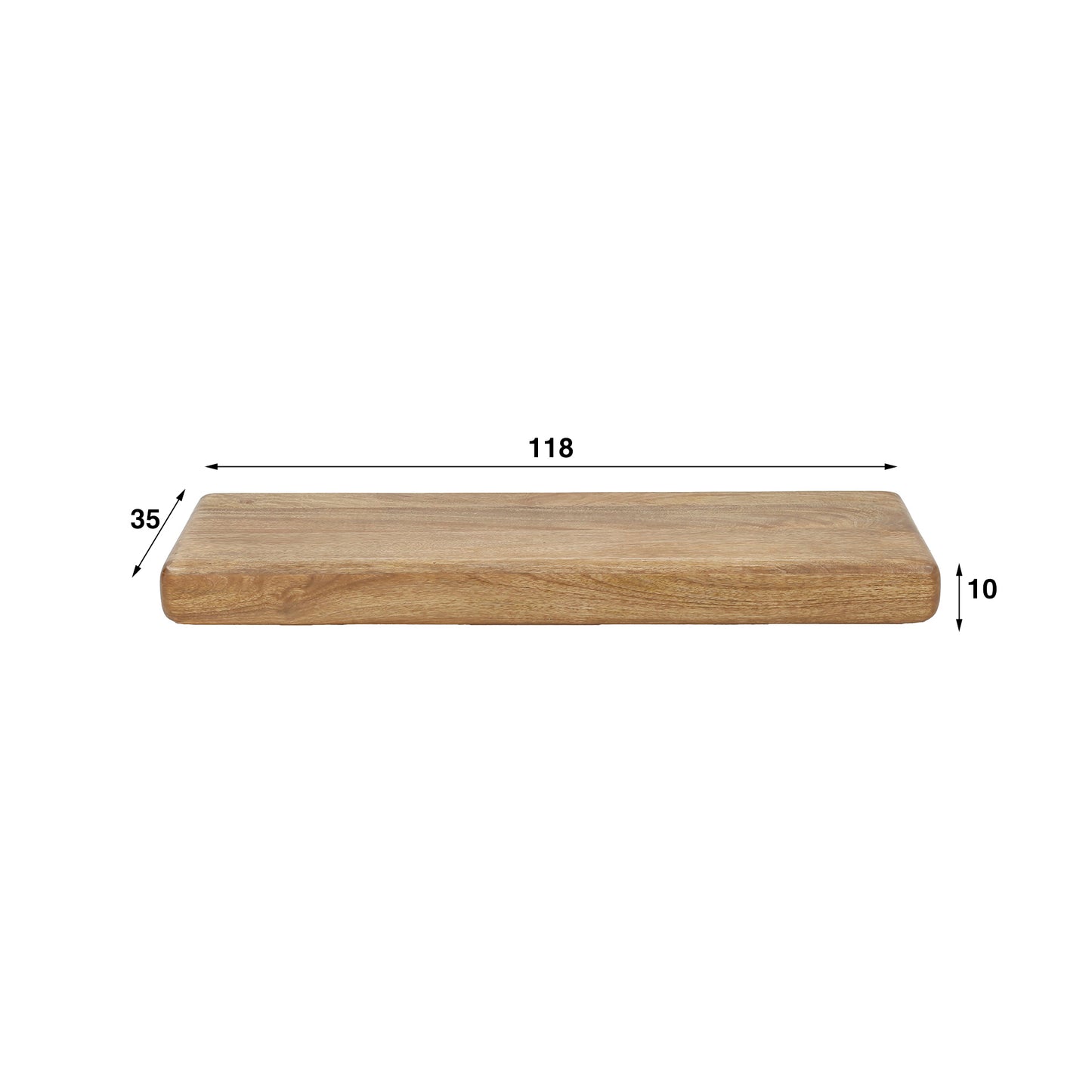 Wandplank Sleek | | Naturel Mangohout