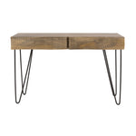 Sidetable Ocean mangohout naturel, vooraanzicht op witte achtergrond