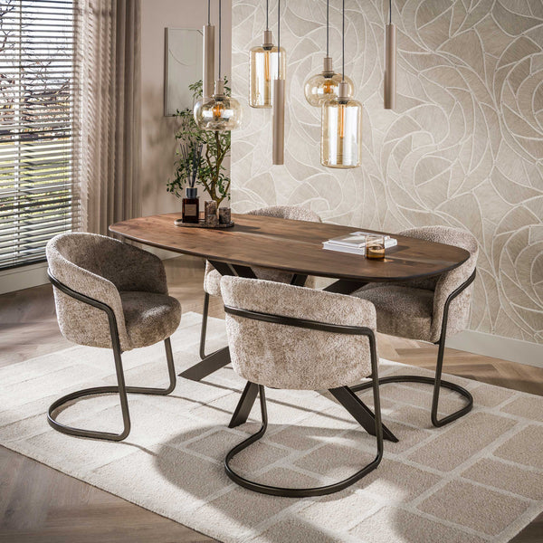 Eettafel Arhus | Acaciahout Bruin