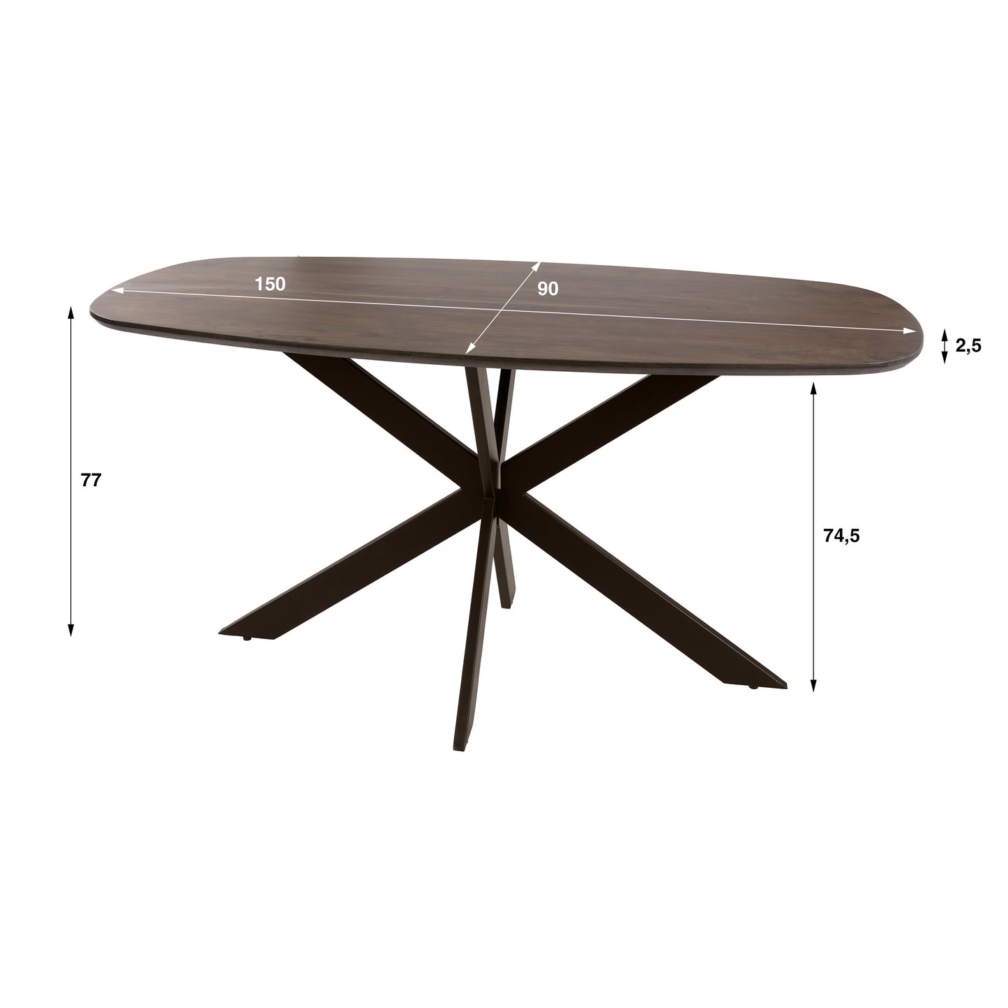 Eettafel Arhus | Acaciahout Bruin