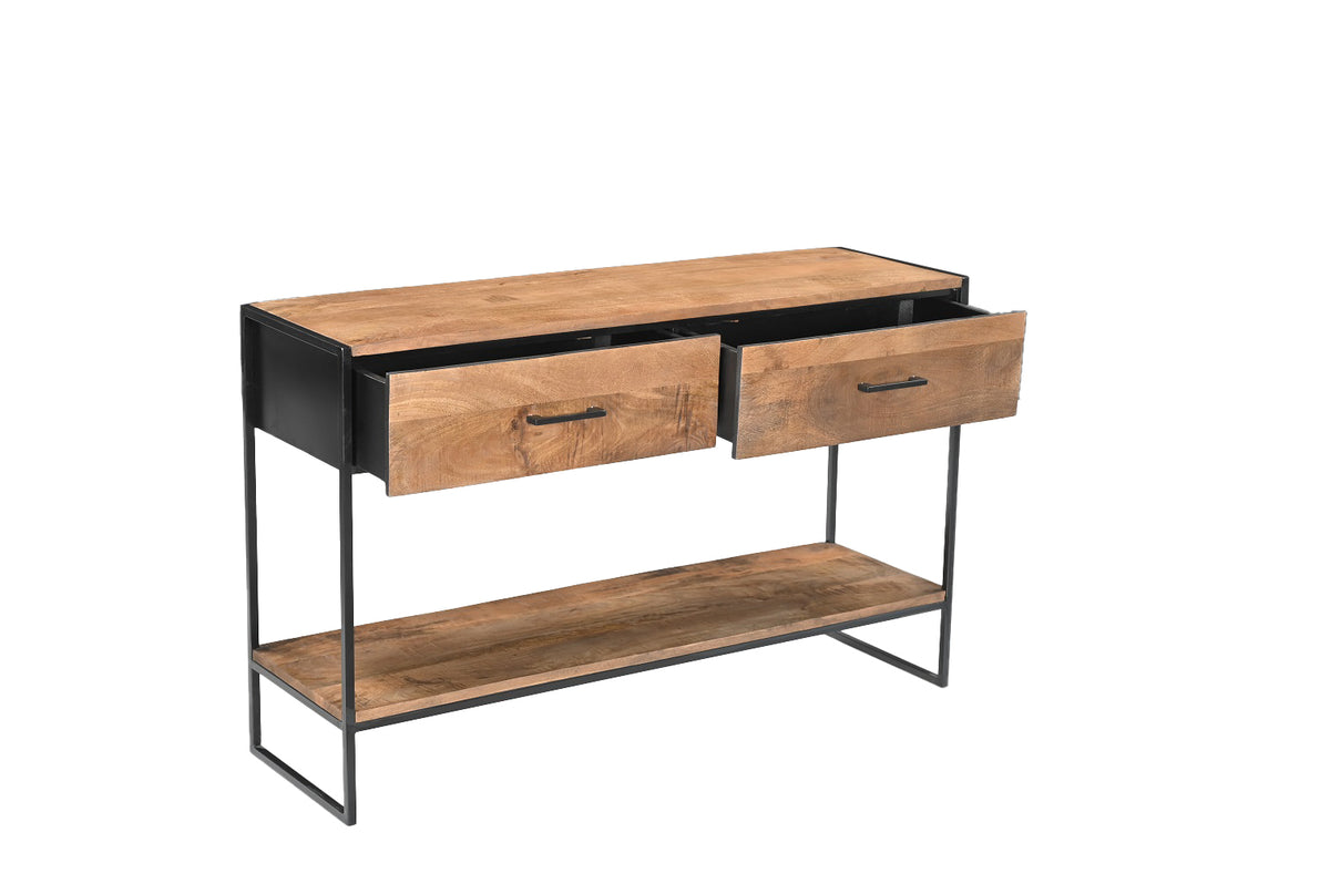 Sidetable Elin naturel mangohout, detail van de functie