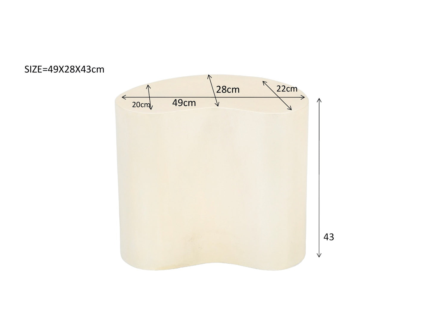 Salontafel Brix | Wit Beton