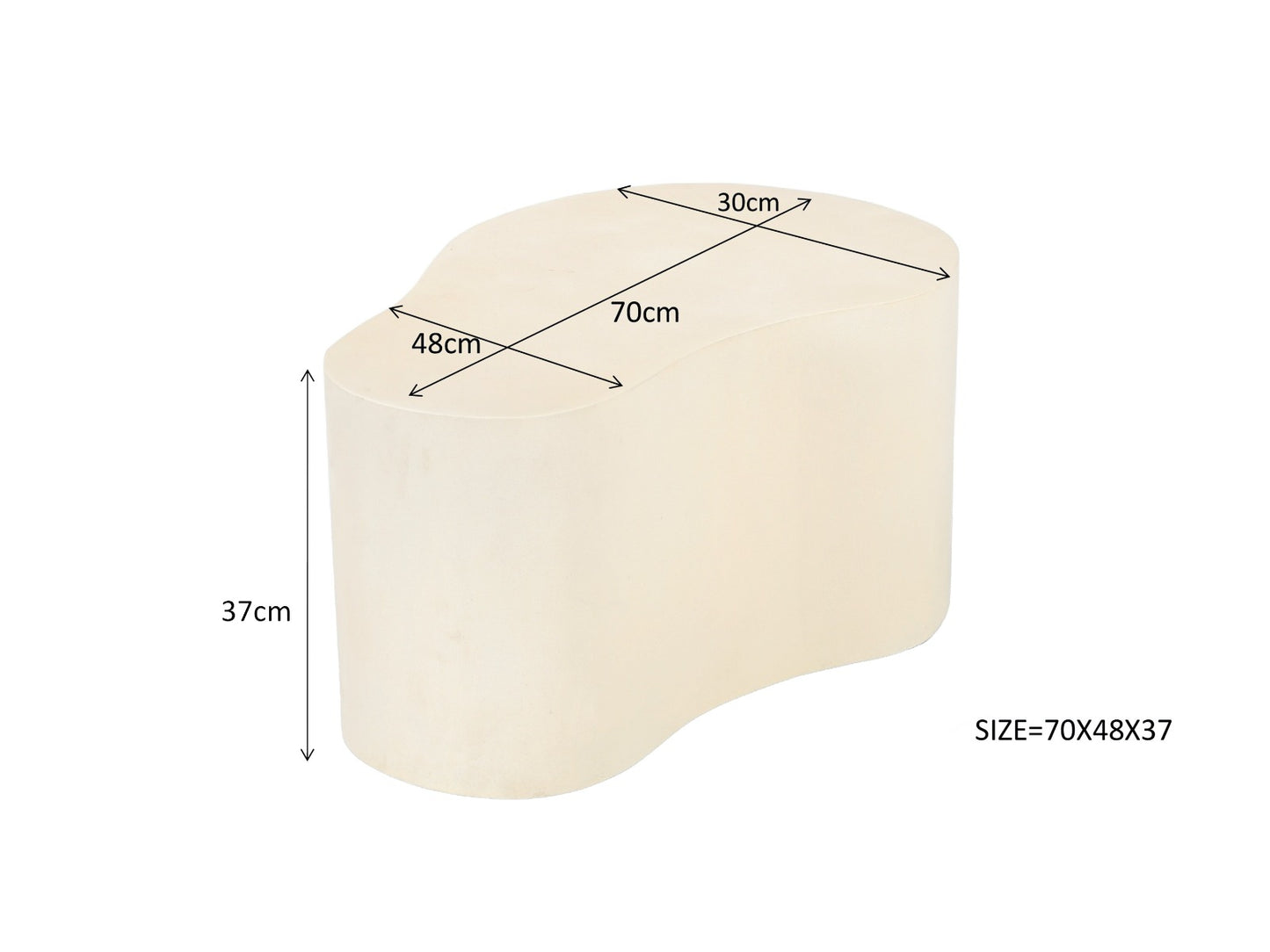 Salontafel Brix | Beige Beton