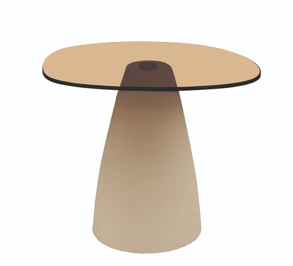 Bijzettafel Mylon | Glas | Organisch | 50cm — Vooraanzicht - witfoto