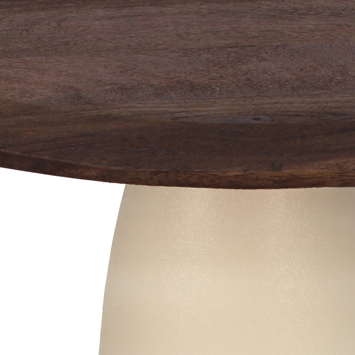 Eettafel Marron wit mangohout, detail van het materiaal