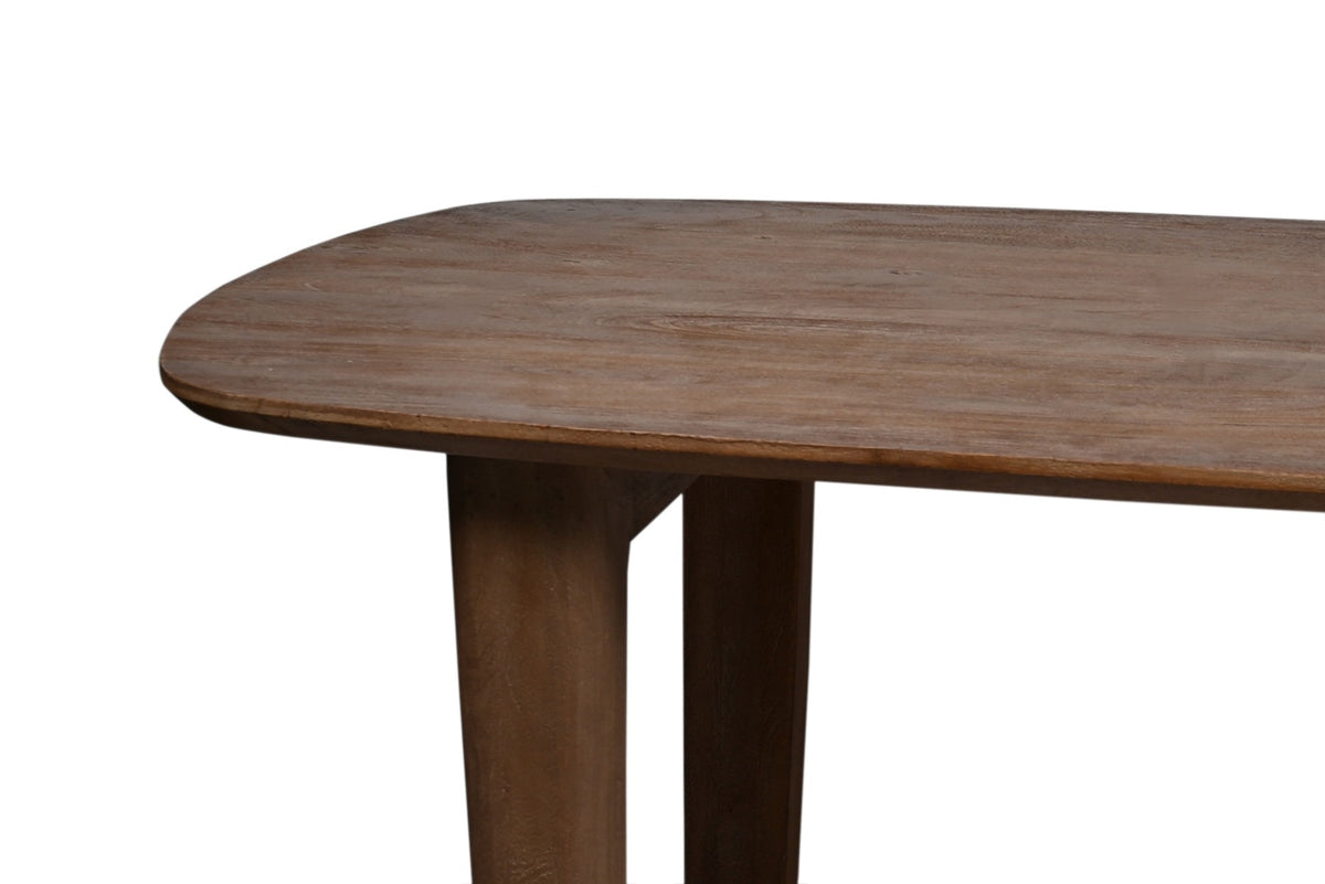 Eettafel Cortez bruin mangohout, detail van het materiaal