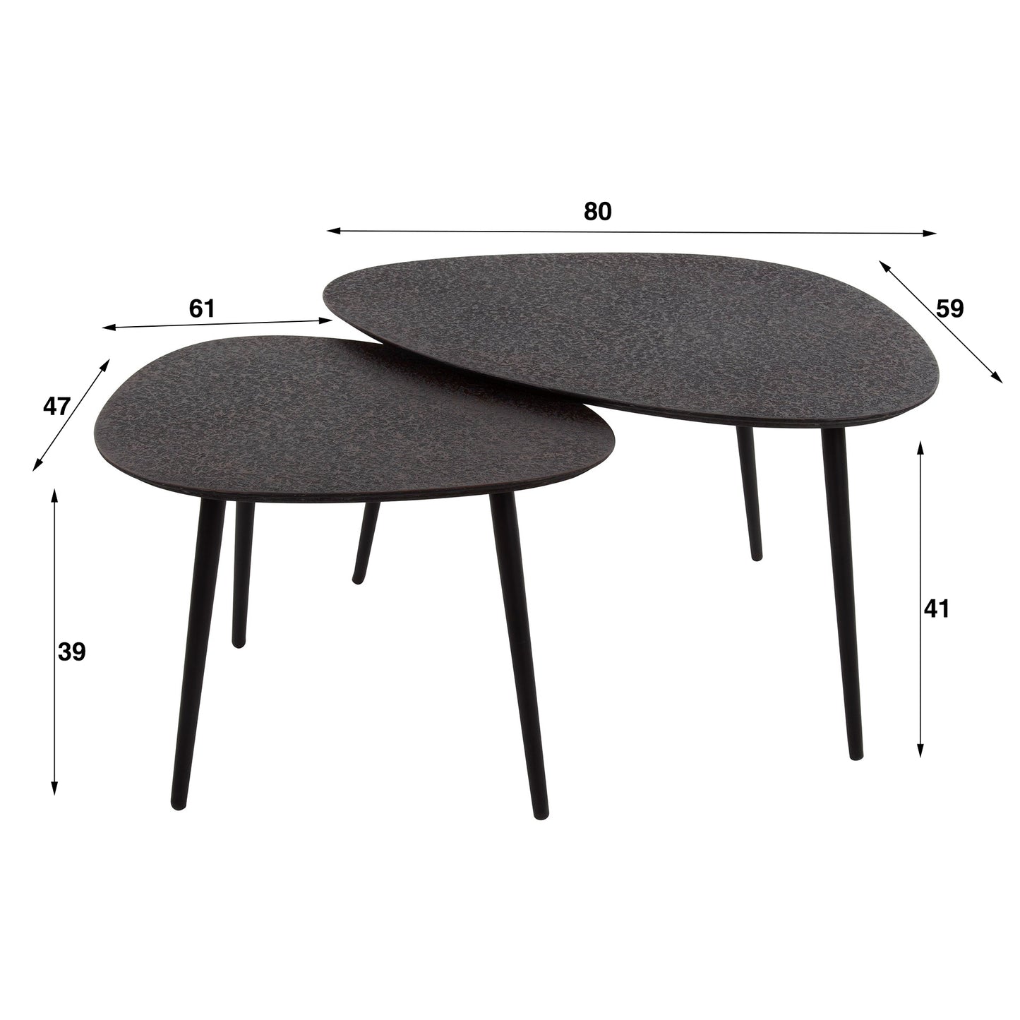 Salontafel Metallic | Black