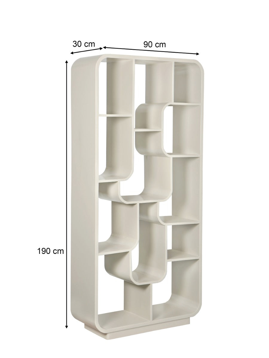 Boekenkast Logan | Beige Mangohout