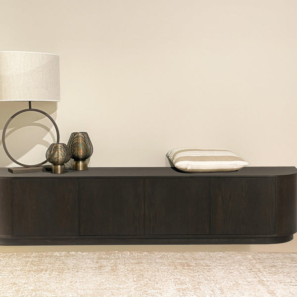 Tv-meubel Novero | Bruin Eiken fineer | Staand